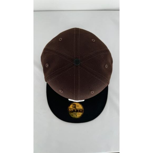 New Era X Billion Creation Mens 59FIFTY San Diego Padres Fitted Hat Brown 7 5/8 - Picture 7 of 14